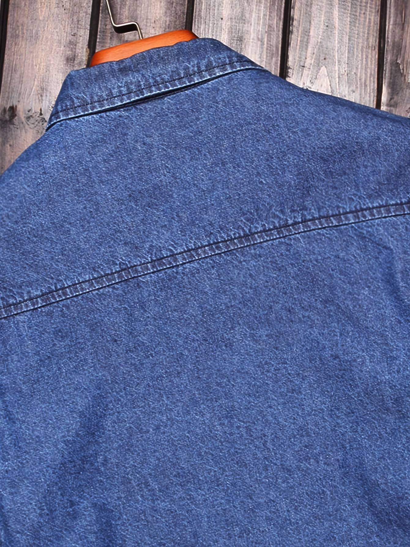 Herrskjorta Jeansstil – Klassisk Ledig Skjorta för Vardagsbruk och Helger