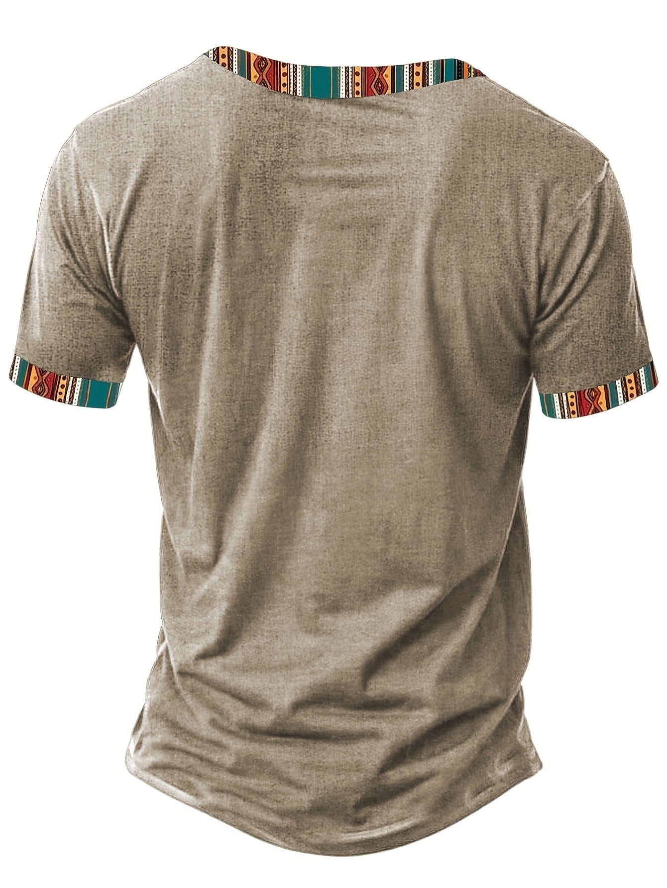 Herr T-shirt med etnisk mönster och avslappnad passform – Perfekt för sommar och vardag