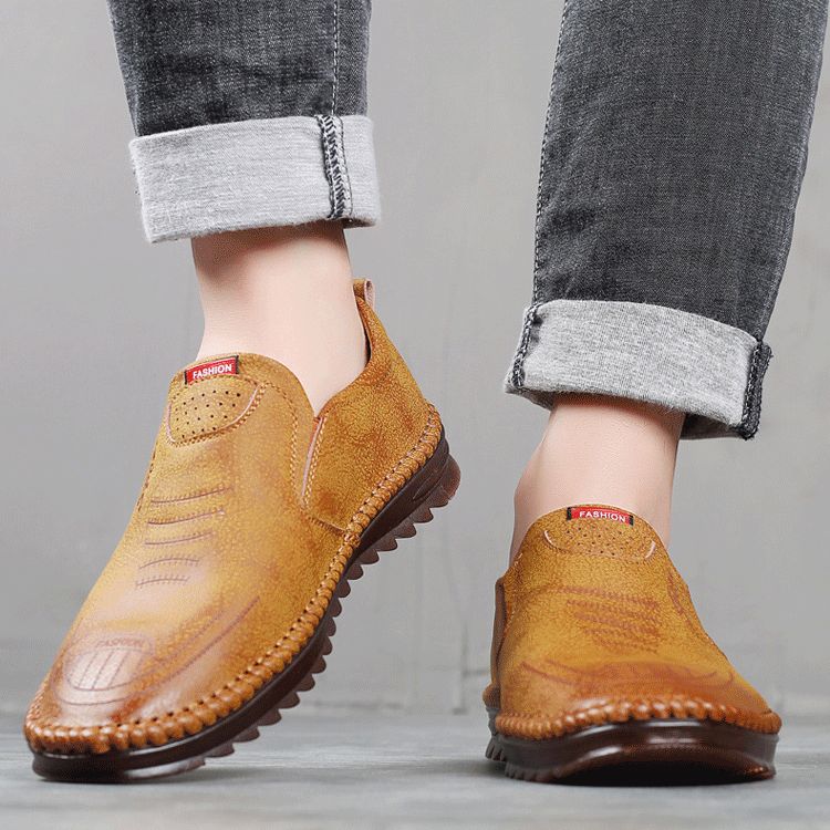 Henry – Andas Halkfria Skinnsneakers för Herr