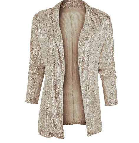 Alfred – Eleganta Blazer med Paljetter och Långa Ärmar