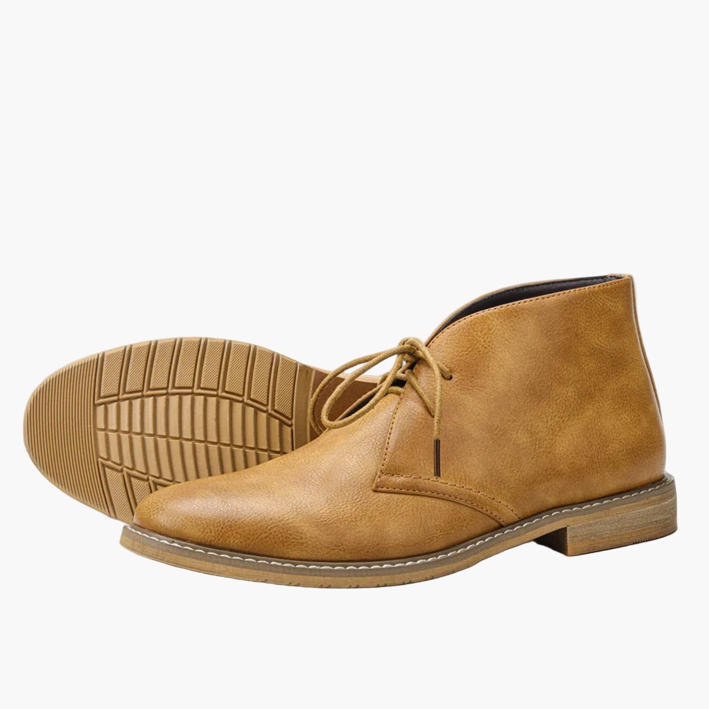 Herr Chukka Boots Klassiska Snörade Vardagsskor för Stil och Komfort