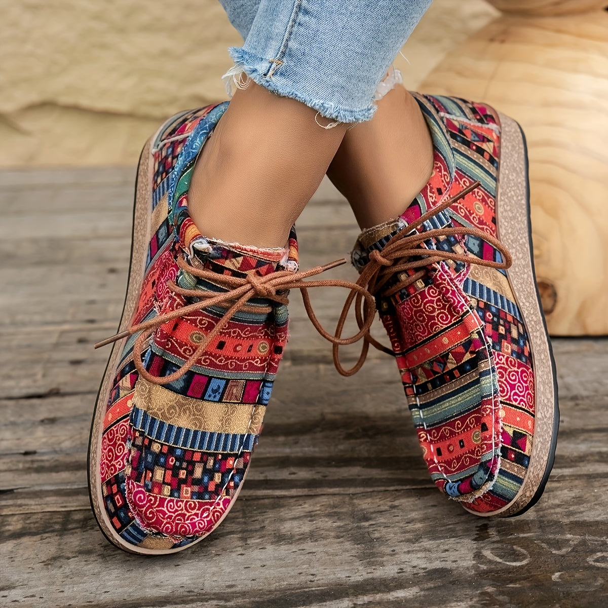 Damloafers med vintageinspirerat mönster – Bekväma vardagsskor med brogue-detaljer