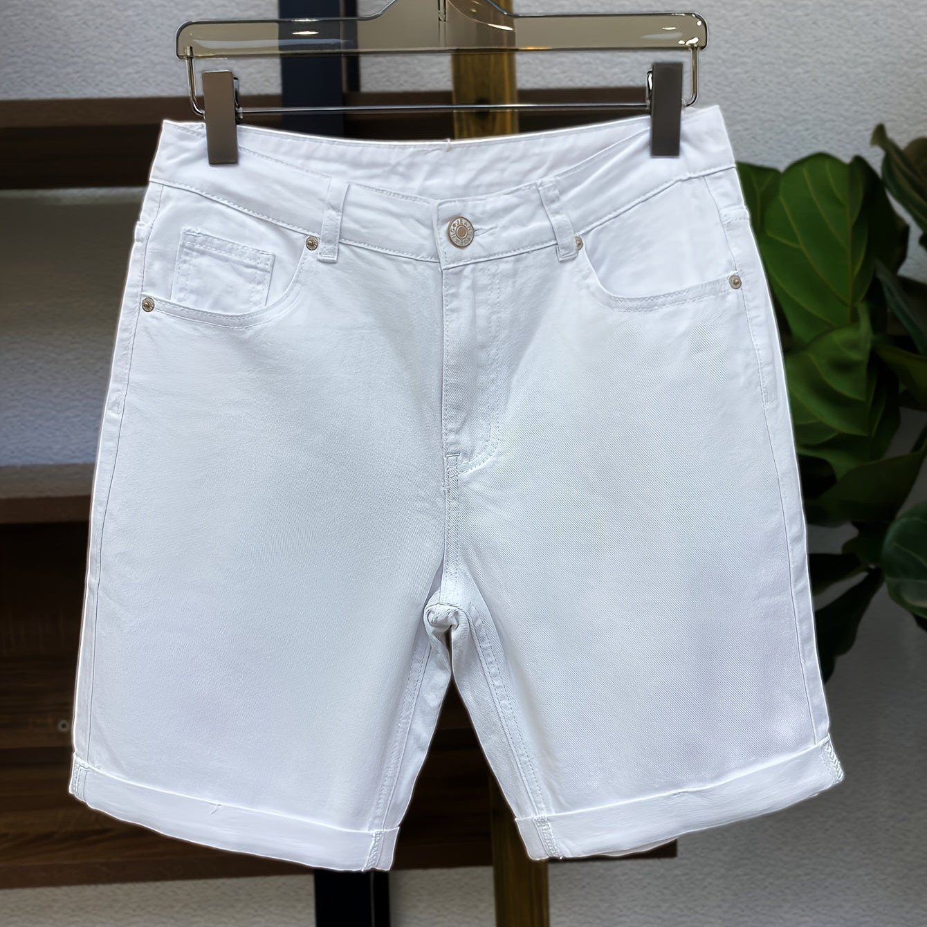 Herr Bermudashorts Slim Fit – Modern Citystil för Vardagsbruk