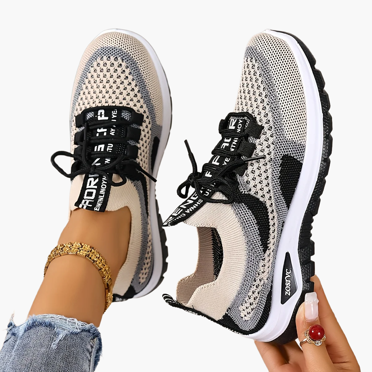 Dam Sneakers Sportiga Promenadskor Vardag Låg Modell