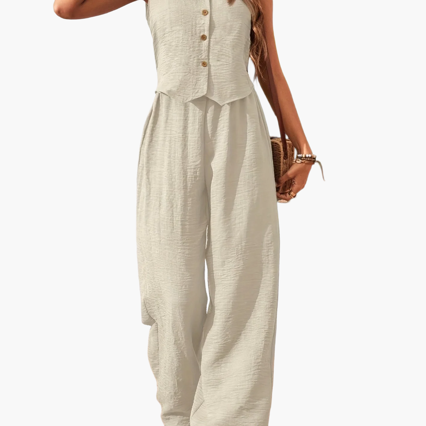 Dam Byxdress Ärmös Elegant Västlook Vår/Sommar Fest & Vardag
