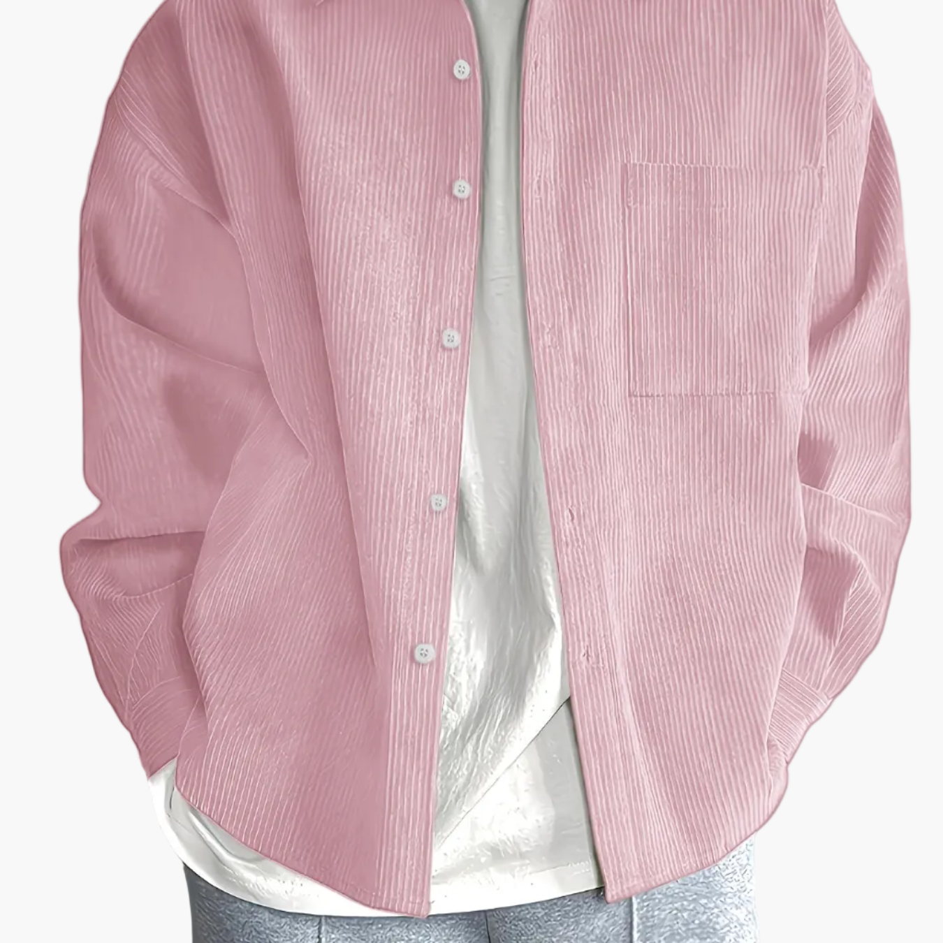 Herr Skjorta Oversize Avslappnad Stil – Perfekt För Vardagsbruk och Streetwear