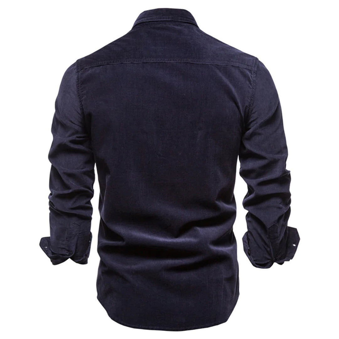 Herrskjorta Corduroy Slim Fit – Stilren och Mångsidig för Vardag och Fritid