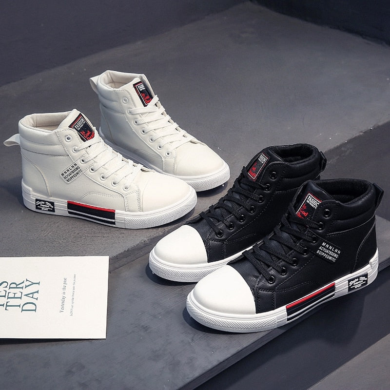 Herr Sneakers Höga Streetwear Sneakers för Höst och Vinter