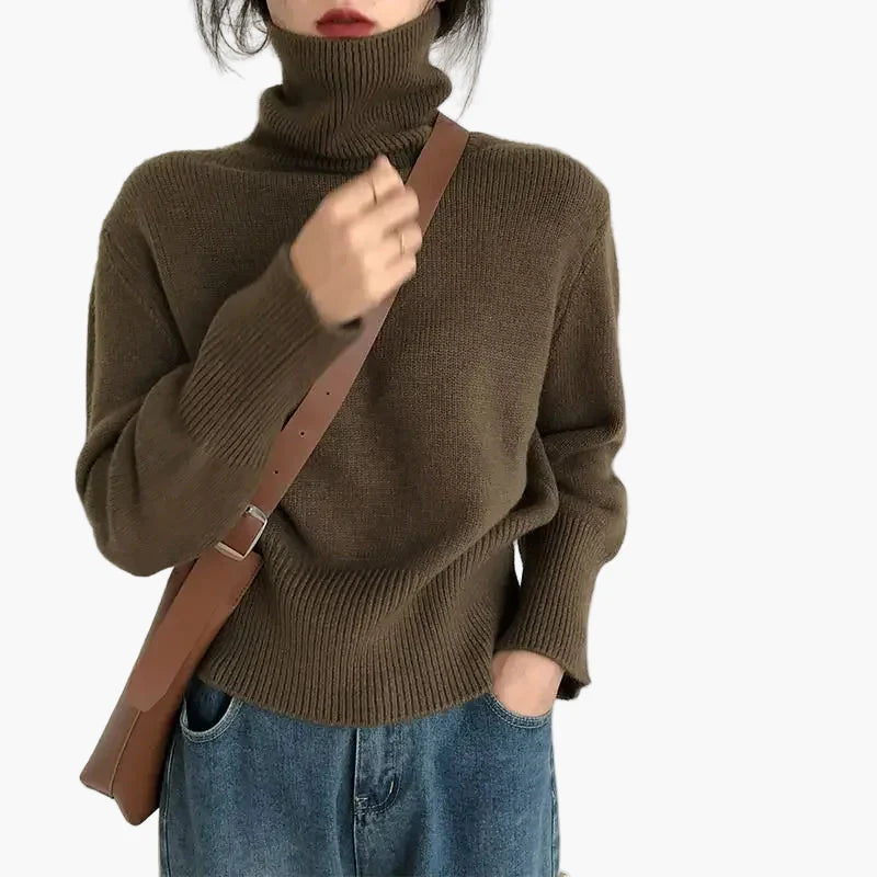 Damstickad Polotröja – Elegant Vardagsstil och Komfort