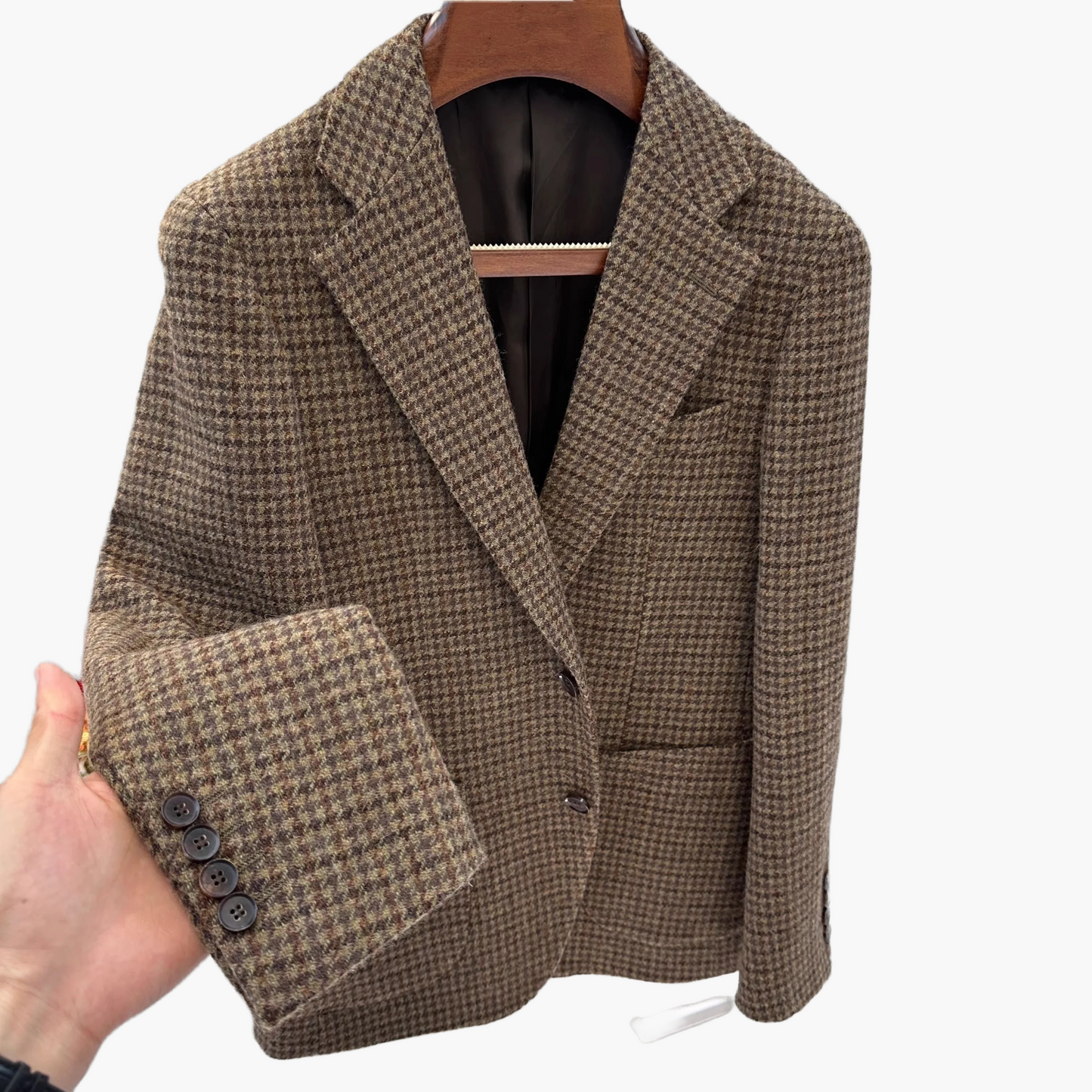 Herrkavaj – Klassisk Rutigt Mönster, Elegant Stil för Arbete och Fritid