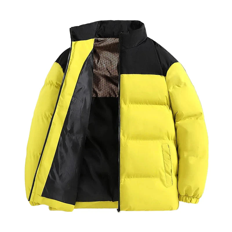 Herr Pufferjacka Vinter Varm Lättvikt Streetwear
