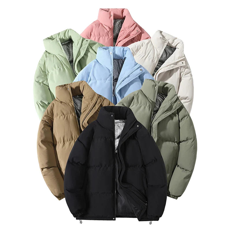 Herr Vinterjacka Vadderad Pufferjacka Varm Outdoor Stil