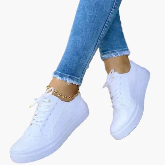 Dam Sneakers Ortopediska Snörskor Vardag Bekväma Stilrena