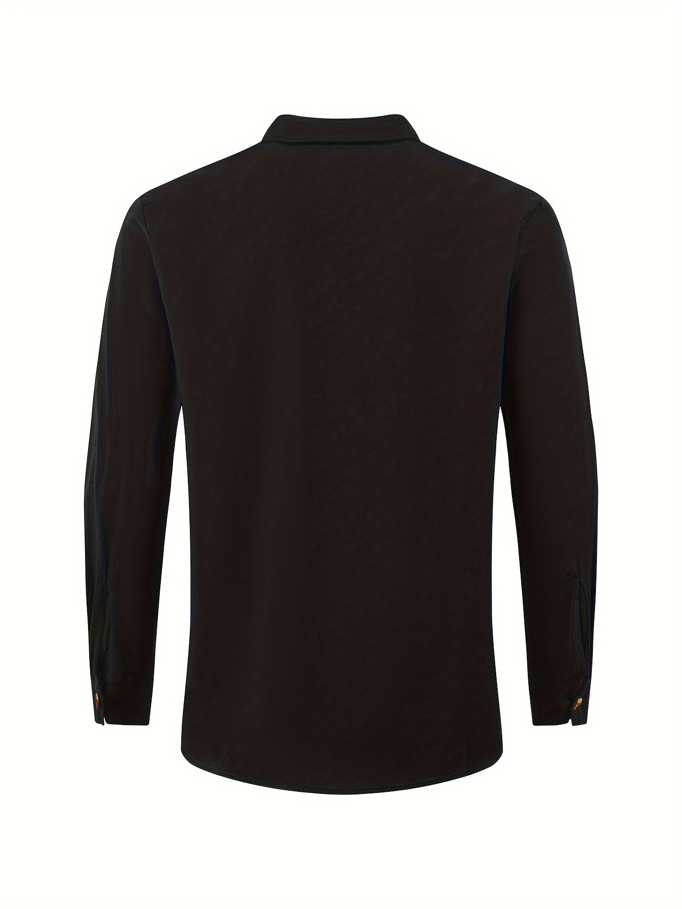 Herr Skjorta Casual Weekend med Ståkrage och Dekorativa Knappar - Elegant Vardagsstil