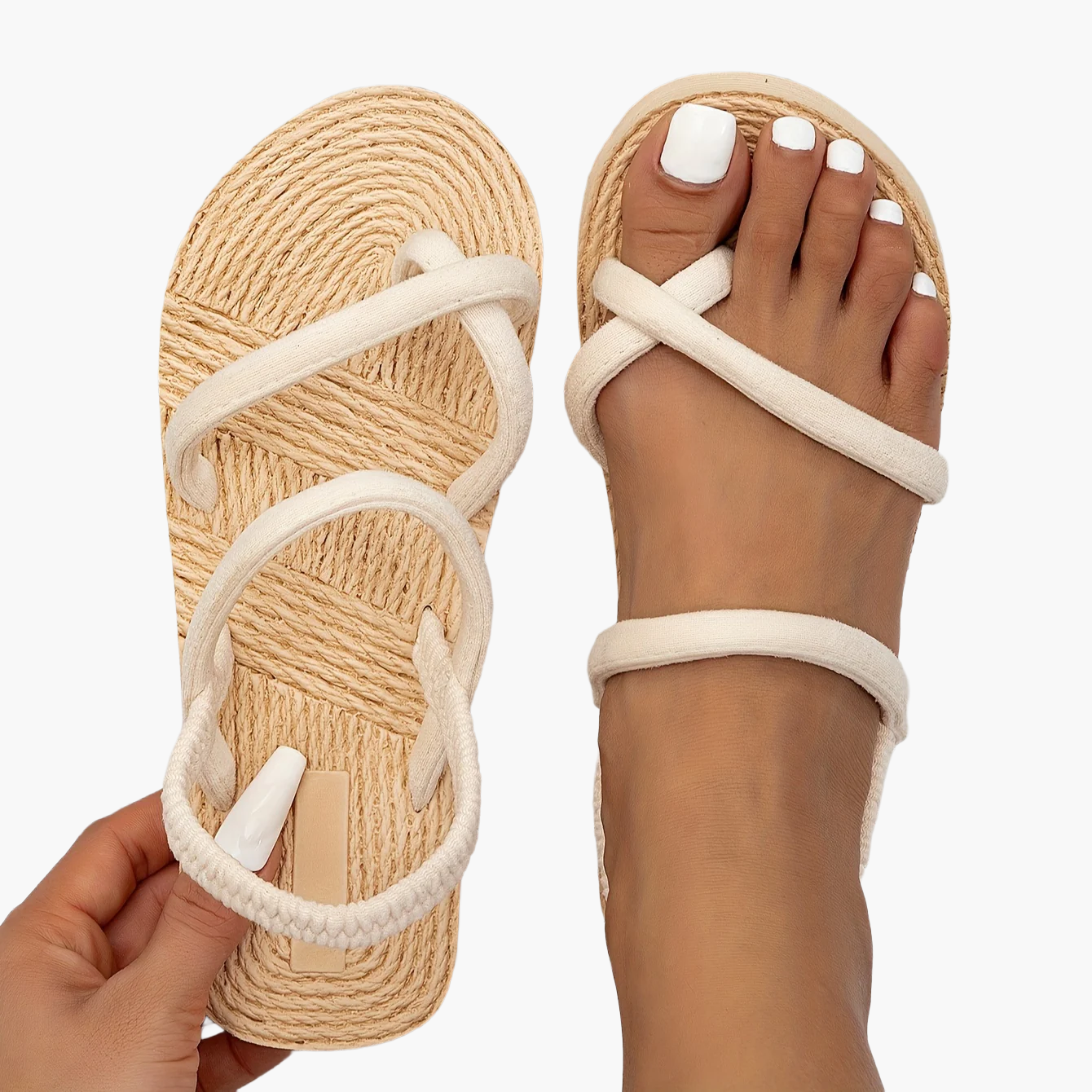 Dam Sandaler Mode Platta Sommarstil Fritidsskor