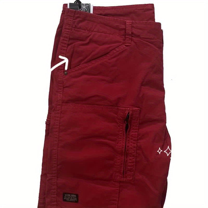 Herr Cargo Shorts med Flera Fickor för Sommar och Fritid