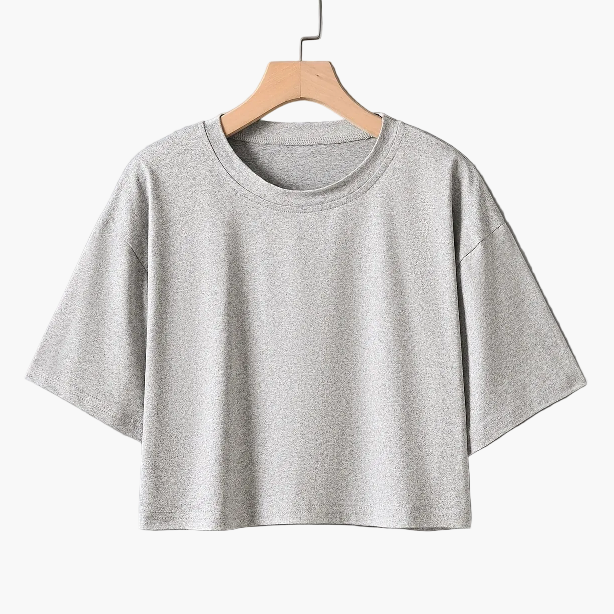 Dam T-shirt Crop Top Lös Passform Sommar Casual
