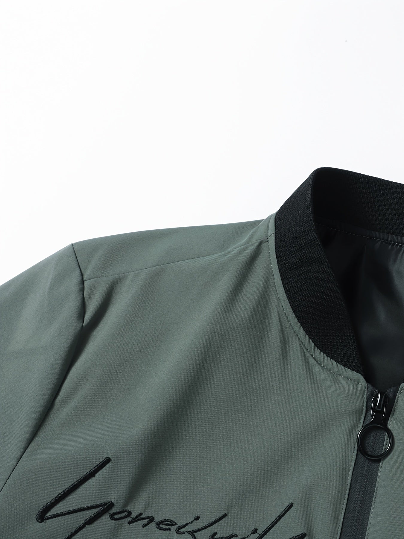 Herr Casual Set – Trendig Baseballjacka och Byxa för Vardagsbruk