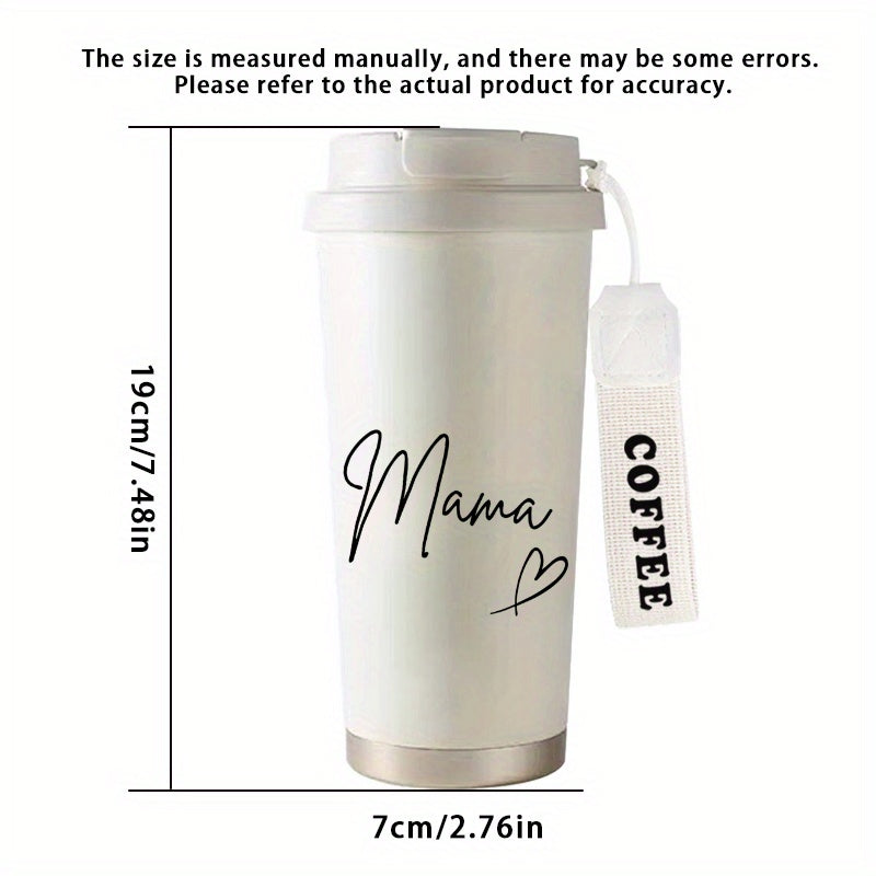 Kaffemugg med text 'Mama' – Perfekt present för kvinnor, modern och praktisk termosmugg för kaffe och te