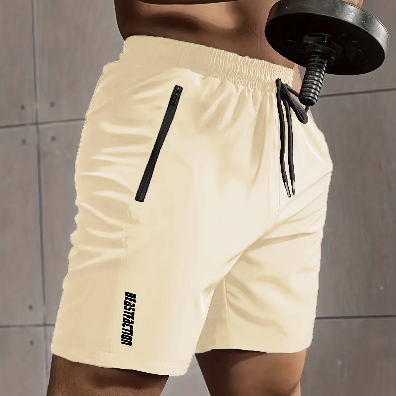 Herr Träningsshorts med dragkedjeficka – Sportiga Gymshorts för Träning & Fitness
