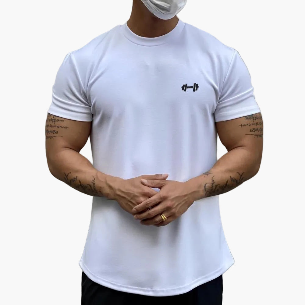 Herr T-shirt för träning och fitness – Muskelpassform, trendig stil