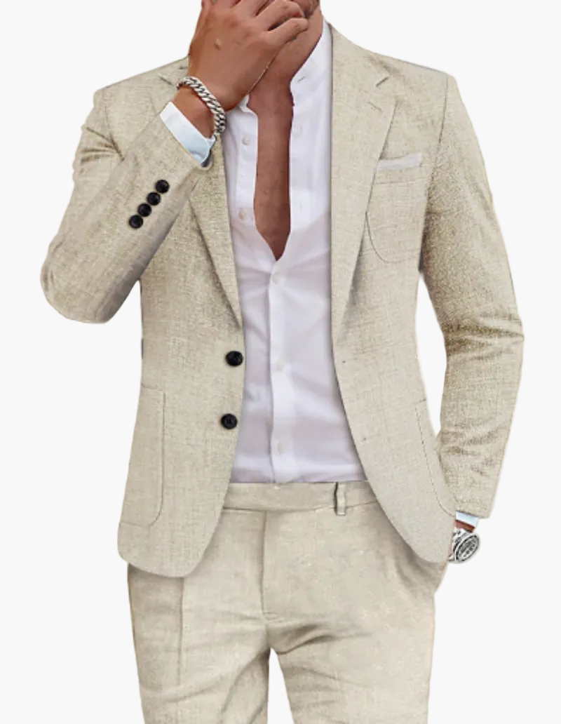 Herr Slim Fit Kostym – Modern Stil för Fest och Arbete