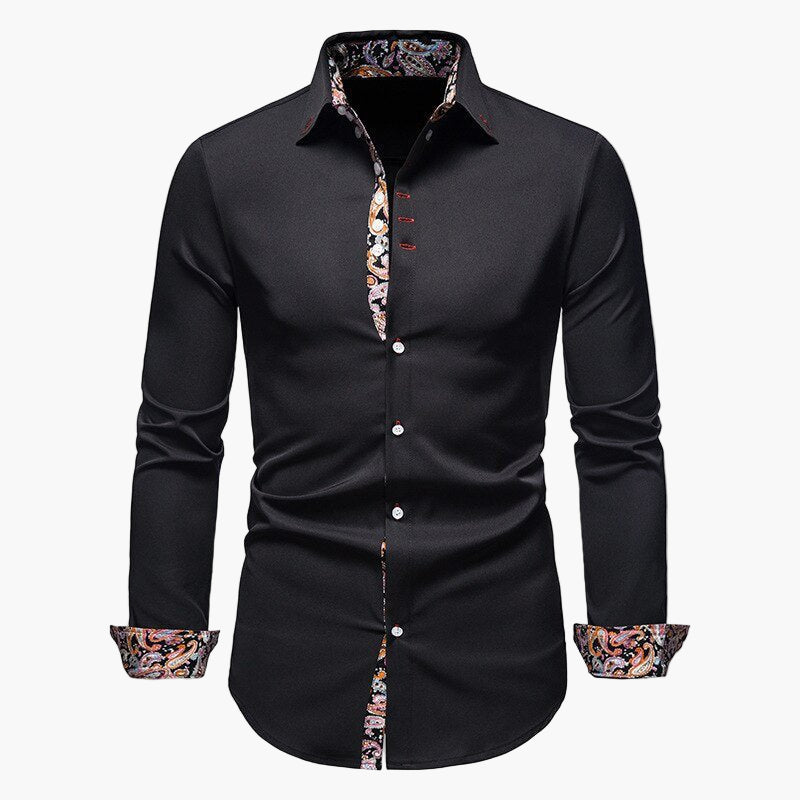 Herrskjorta – Slim Fit, Elegant Långärmad för Fest och Vardag