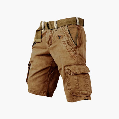 Herr Cargo Shorts Yellowstone – Praktiska och Stilrena Shorts för Utomhus och Vardag