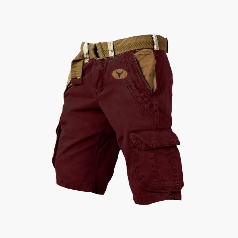 Herr Cargo Shorts Yellowstone – Praktiska och Stilrena Shorts för Utomhus och Vardag