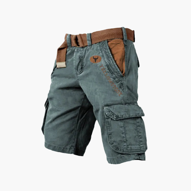 Herr Cargo Shorts Yellowstone – Praktiska och Stilrena Shorts för Utomhus och Vardag