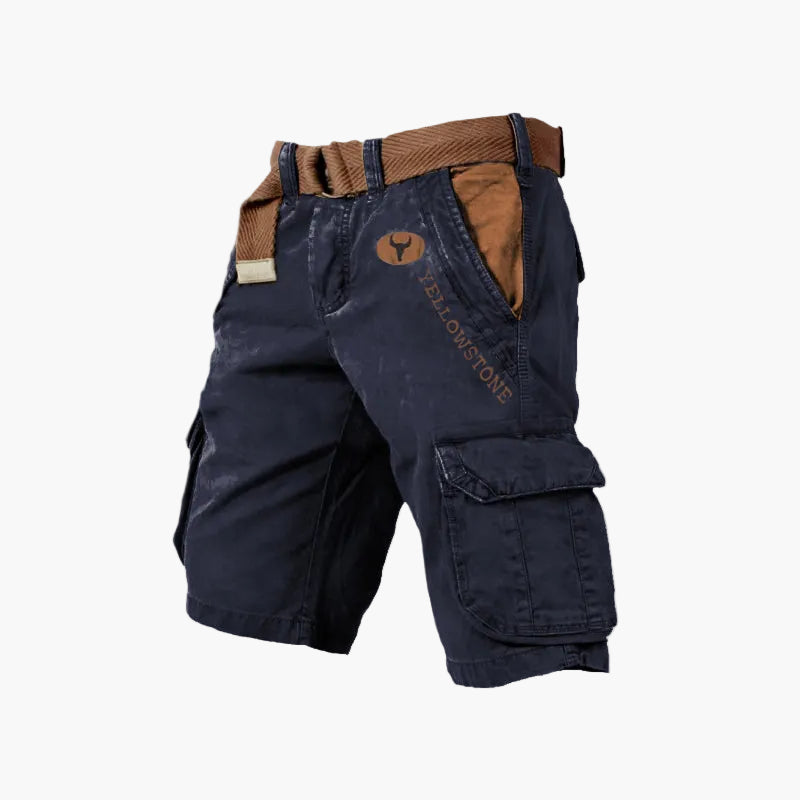 Herr Cargo Shorts Yellowstone – Praktiska och Stilrena Shorts för Utomhus och Vardag