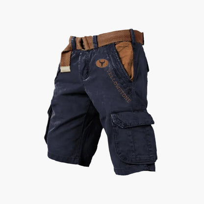 Herr Cargo Shorts Yellowstone – Praktiska och Stilrena Shorts för Utomhus och Vardag
