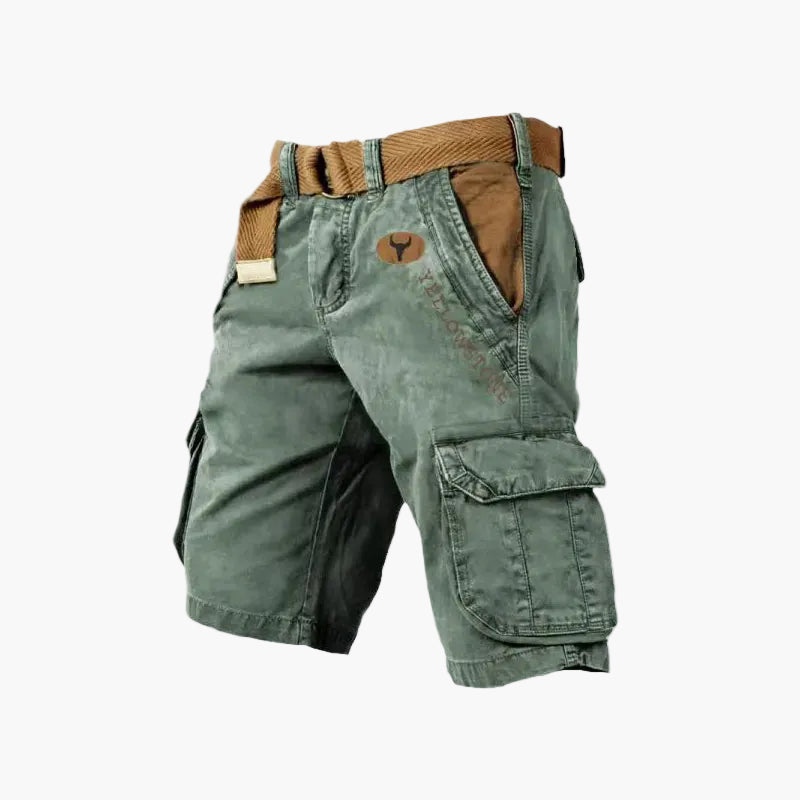 Herr Cargo Shorts Yellowstone – Praktiska och Stilrena Shorts för Utomhus och Vardag