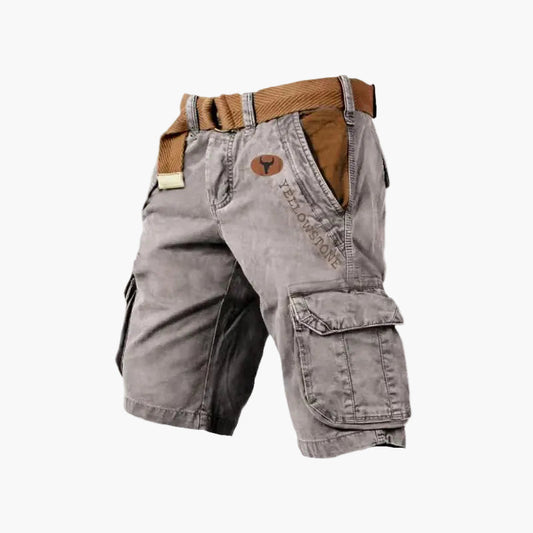 Herr Cargo Shorts Yellowstone – Praktiska och Stilrena Shorts för Utomhus och Vardag