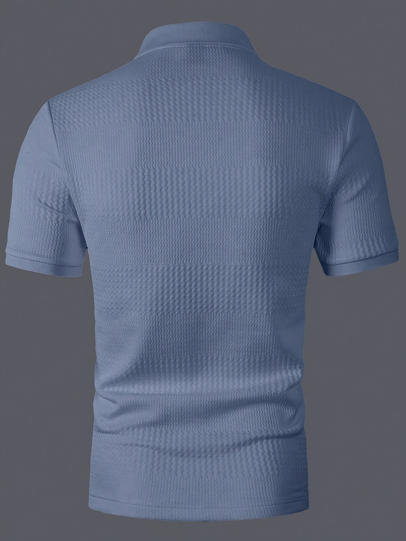 Herr Pikétröja Slim Fit med Geometriskt Mönster – Stilren och Bekväm för Vardag och Fritid