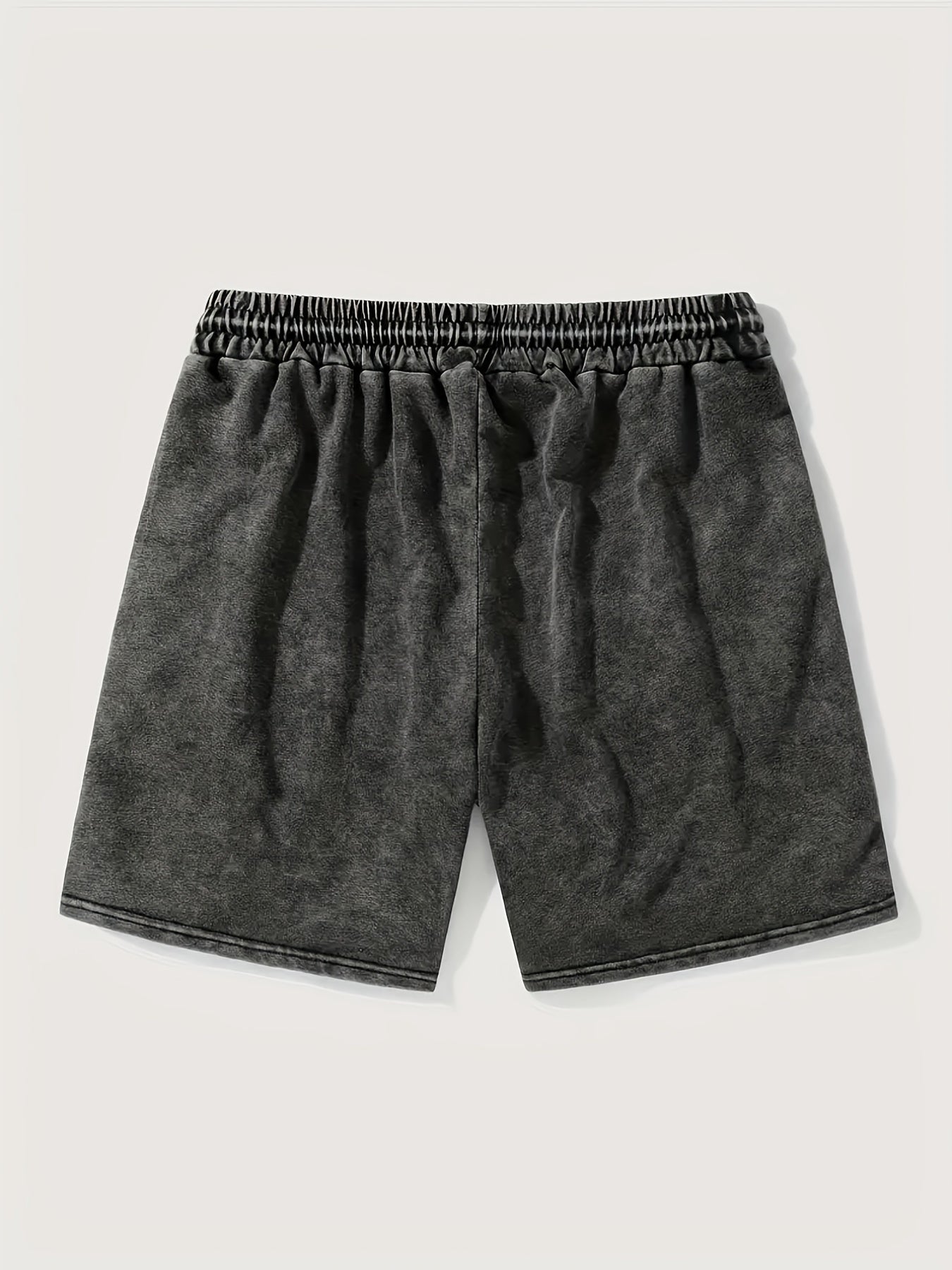 Herrshorts Streetwear med Hustle-tryck, avslappnad stil för vardagsbruk