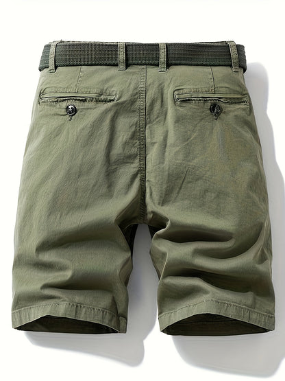 Herr Bermuda Shorts med Bälte – Avslappnad Stil för Sommar och Fritid