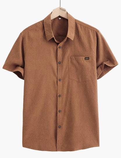 Herr Skjorta Kortärmad Casual Stil Perfekt för Sommar och Vardag