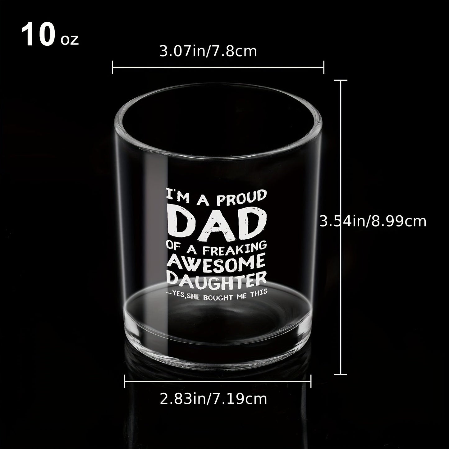 Herrarnas whiskeyglas med rolig text – Perfekt present till pappa från dotter, fars dag, baraccessoar