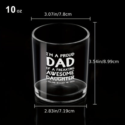 Herrarnas whiskeyglas med rolig text – Perfekt present till pappa från dotter, fars dag, baraccessoar
