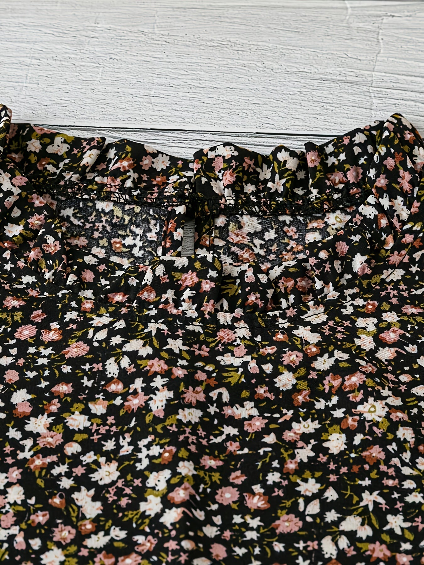Dam Elegant Blommig Sommartopp med Volangärm för Avslappnad Stil