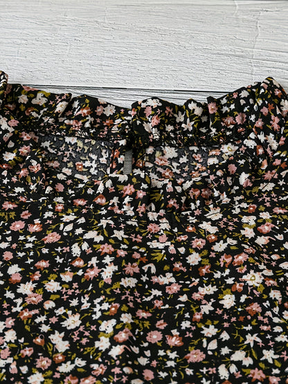 Dam Elegant Blommig Sommartopp med Volangärm för Avslappnad Stil