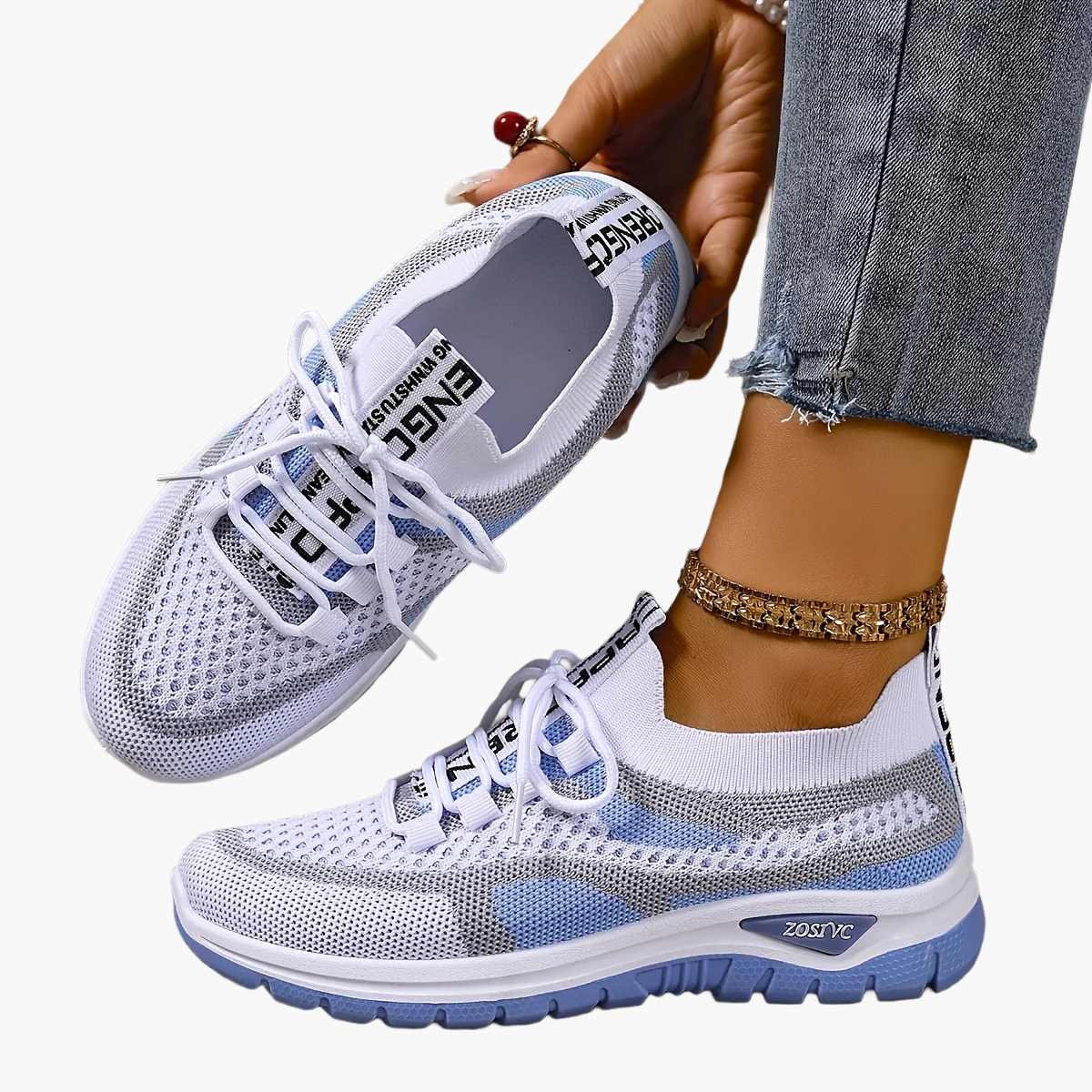 Dam Sneakers Sportiga Promenadskor Vardag Låg Modell