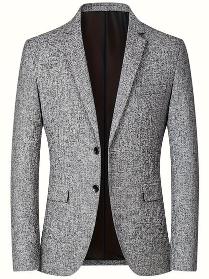 Herr Kavaj - Modern Stil för Affär och Fest, Enkelknäppt, Vår/Sommar