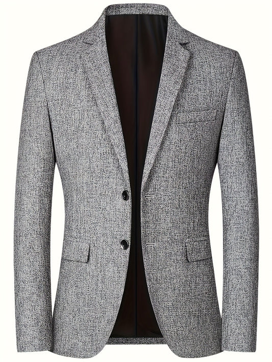 Herr Kavaj - Modern Stil för Affär och Fest, Enkelknäppt, Vår/Sommar