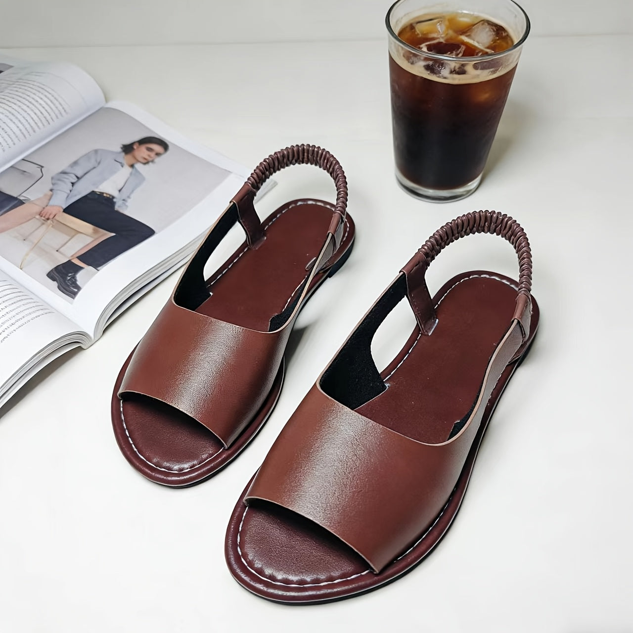 Dam Sandaler med Flätad Häl för Vardagsbruk - Bekväma Slingbacks för Sommar och Fritid