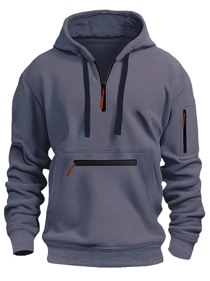 Nils - Praktisk hoodie med flera fickor för herrar