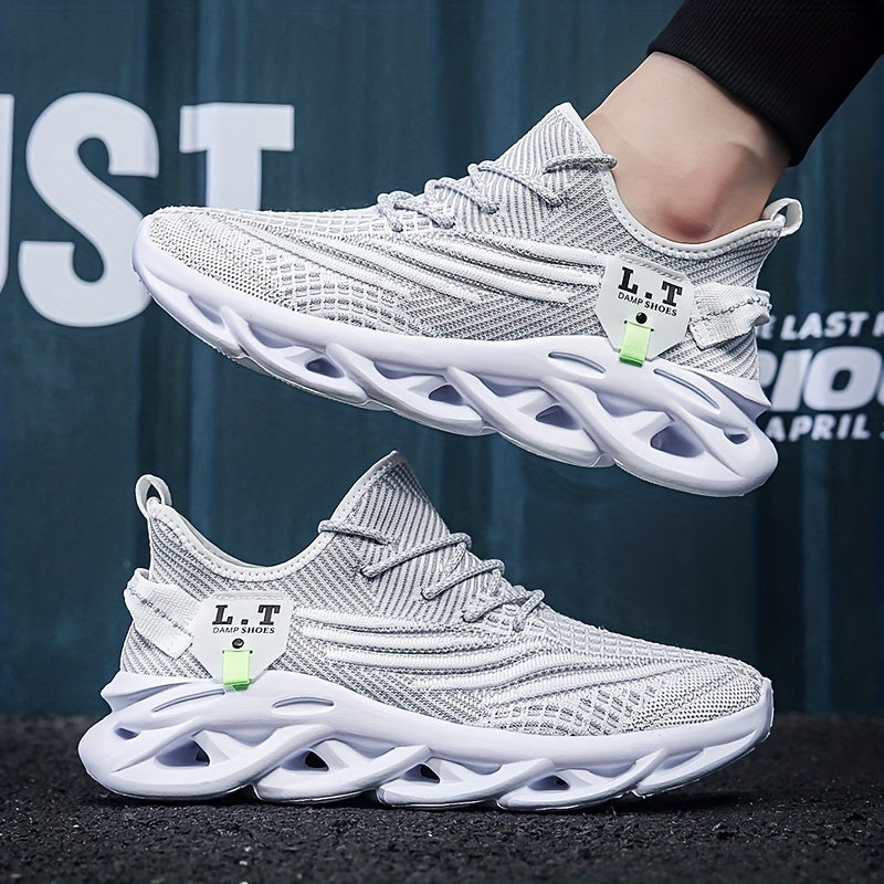 Herr Sneakers Sportiga Löparskor med Modern Design – Bred Passform och Unik Sula