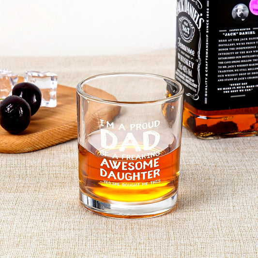 Herrarnas whiskeyglas med rolig text – Perfekt present till pappa från dotter, fars dag, baraccessoar