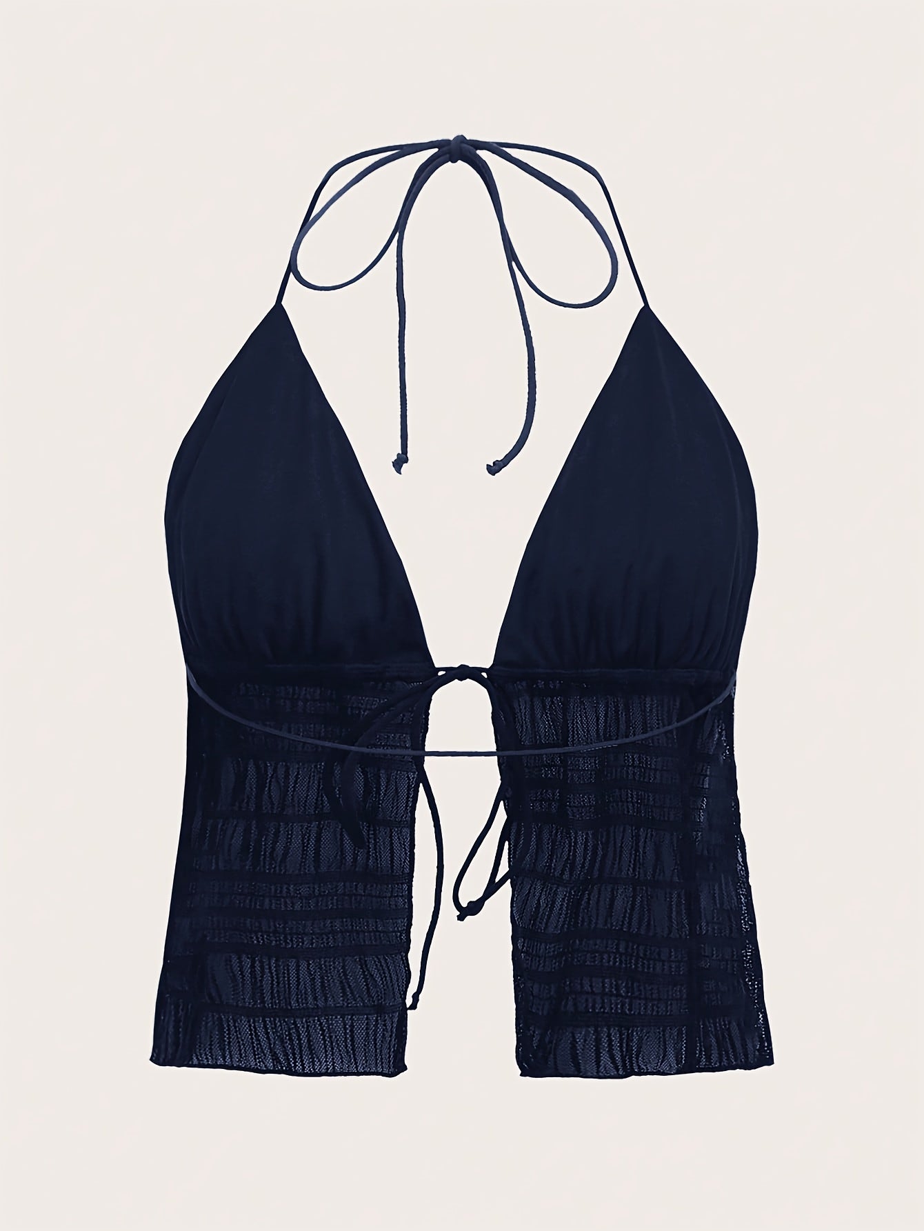 Dam Halterneck Ruched Party Camisole Topp – Trendigt Festmode